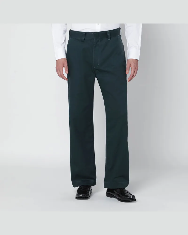 NEEDLES Grüne Baumwollmix-Hose Green