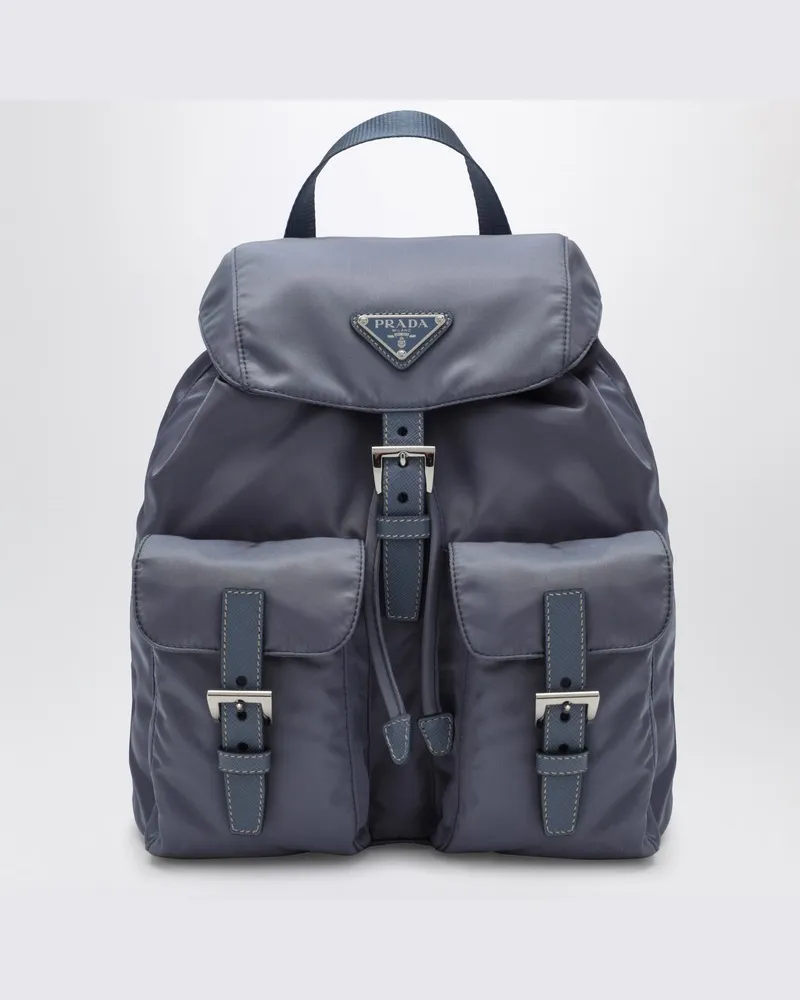 Prada Re-Edition 1978 kleiner Rucksack aus Re-Nylon in Aviator-Blau Blau
