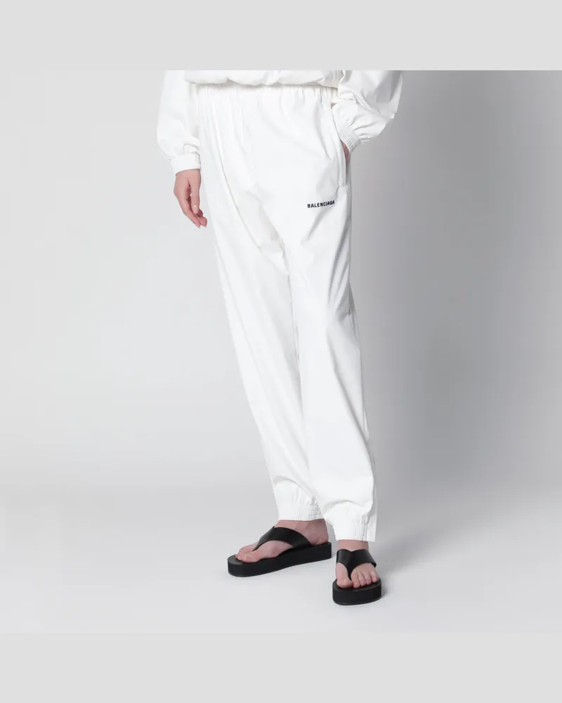 Balenciaga Jogginghose mit Logo aus Polyester in Weiß White