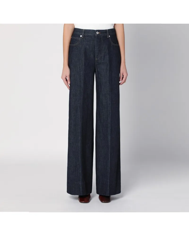 Bottega Veneta Indigoblaue Jeans im Palazzo-Stil Blau