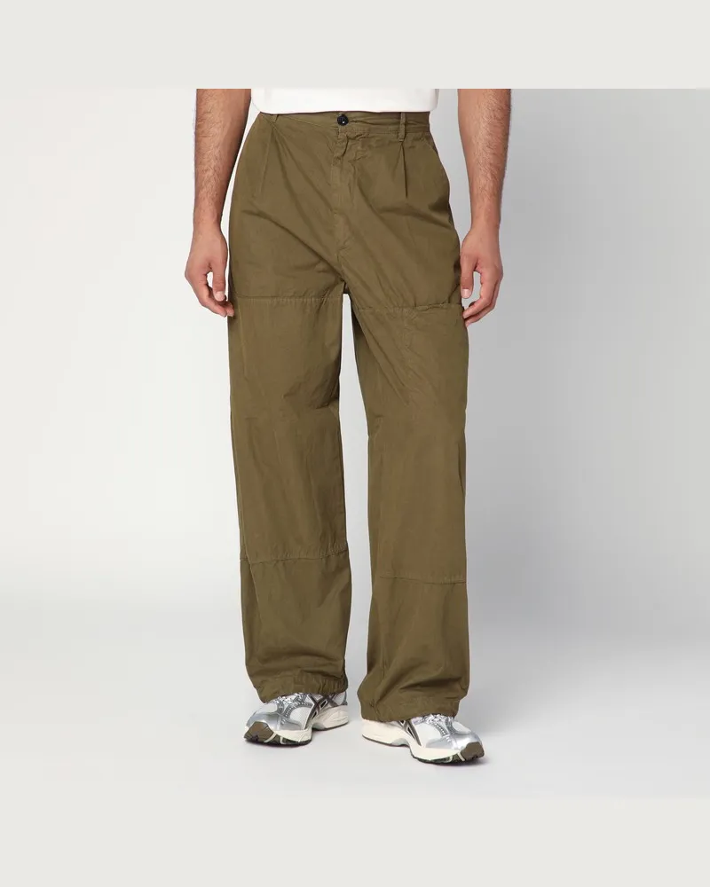 C.P. Company Beige-grüne Hose aus Baumwolle Grün