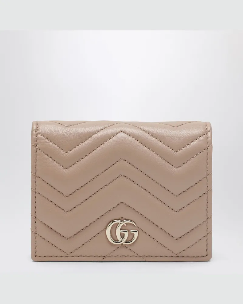 Gucci Kleines GG-Marmont-Portemonnaie in Hellrosa Pink
