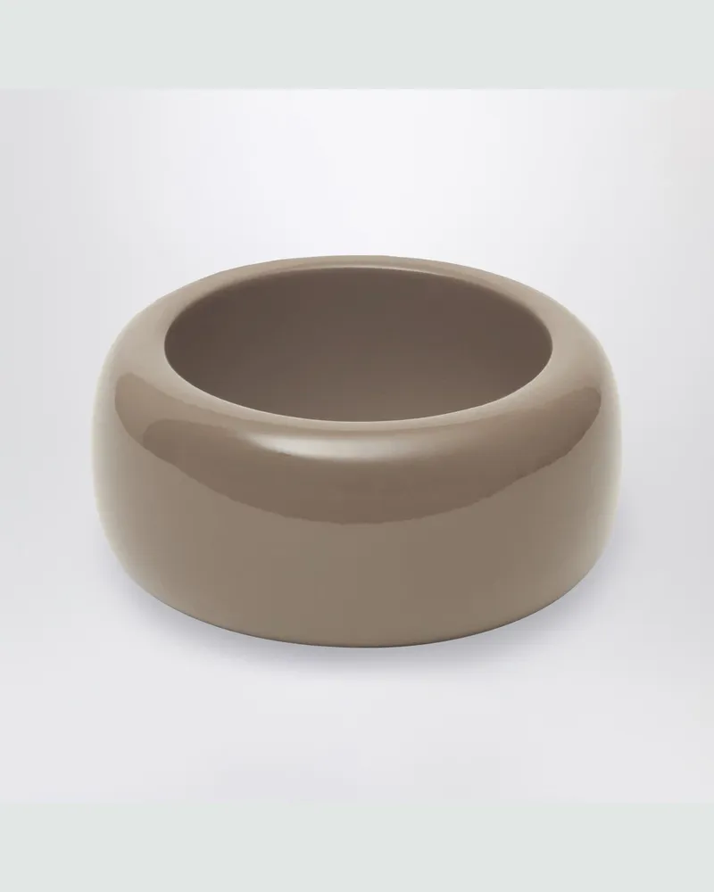 FRANKIE Shop Glänzendes TFS-Armband in Taupe Beige