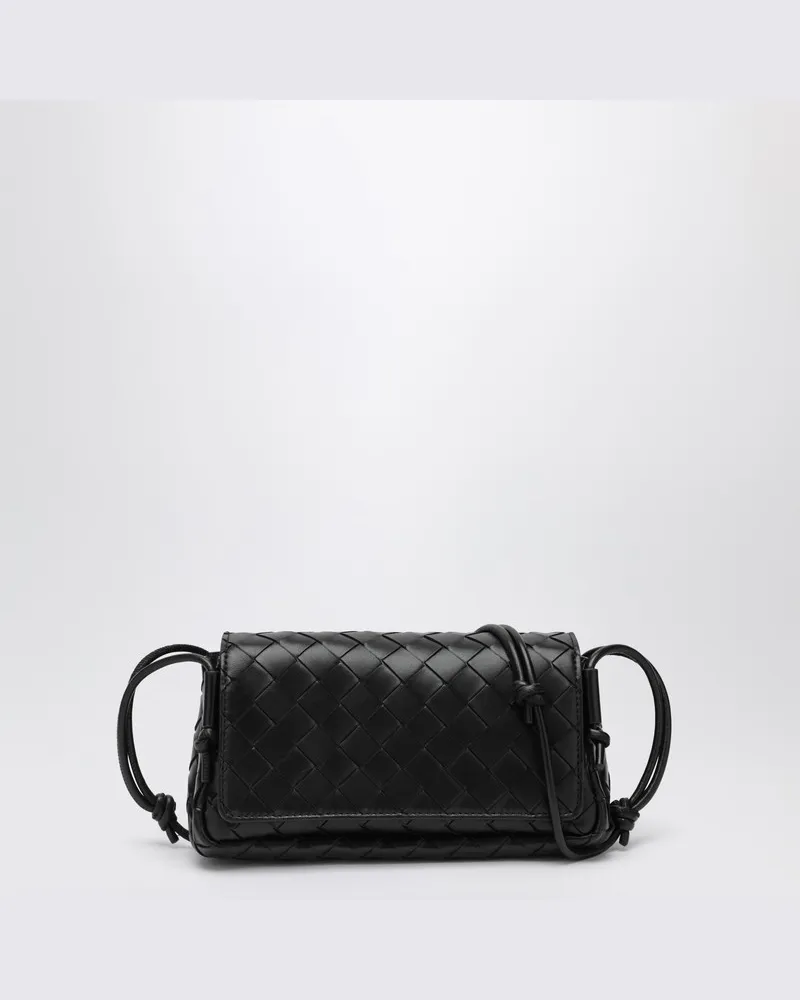 Bottega Veneta Notturno Tasche in Schwarzem Intrecciato Schwarz