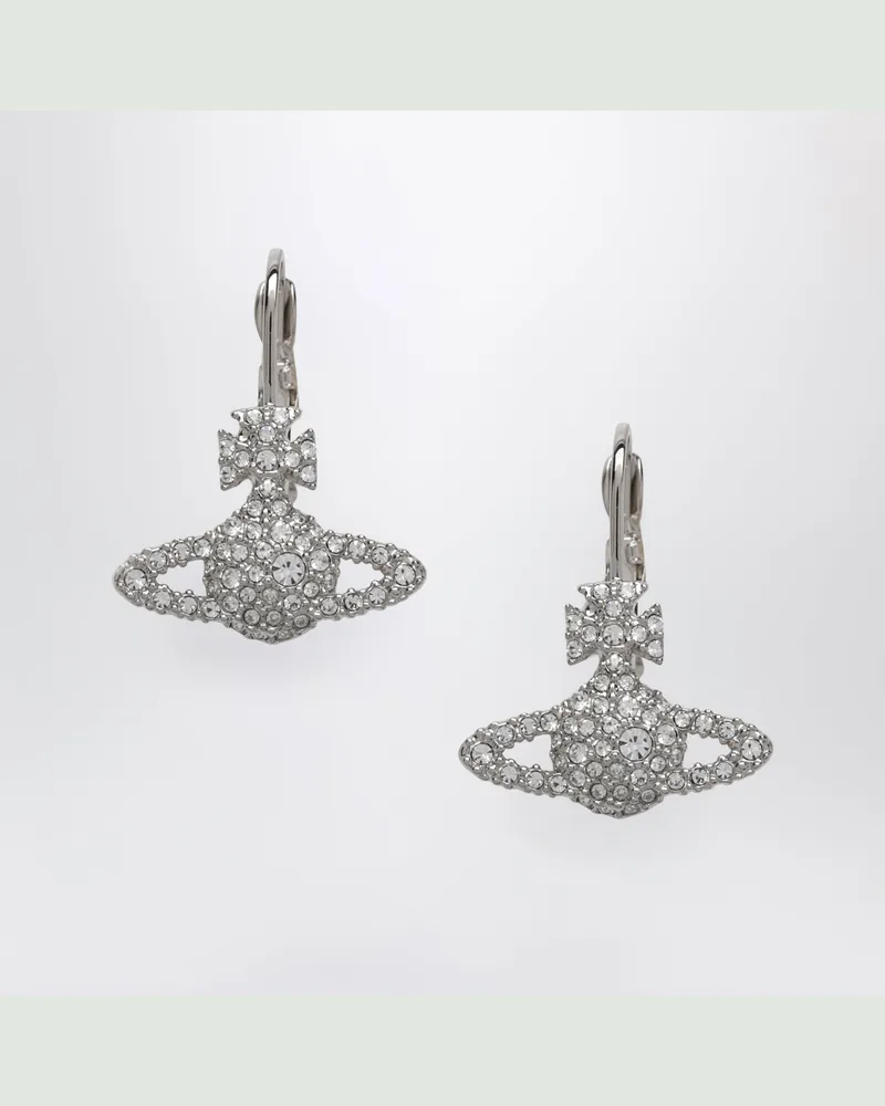 Vivienne Westwood Ohrringe Grace Bas Relief aus Messing in Platinoptik Metal