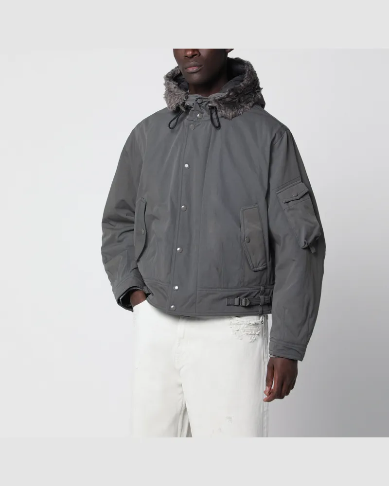 Our Legacy Graue Orbit Jacke aus Nylontwill Grey
