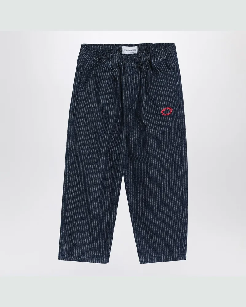 BOBO CHOSES Marineblaue gestreifte Jeans Blue
