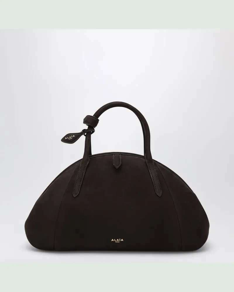 Alaïa Tasche mit Griff aus braunem Nubukleder Brown