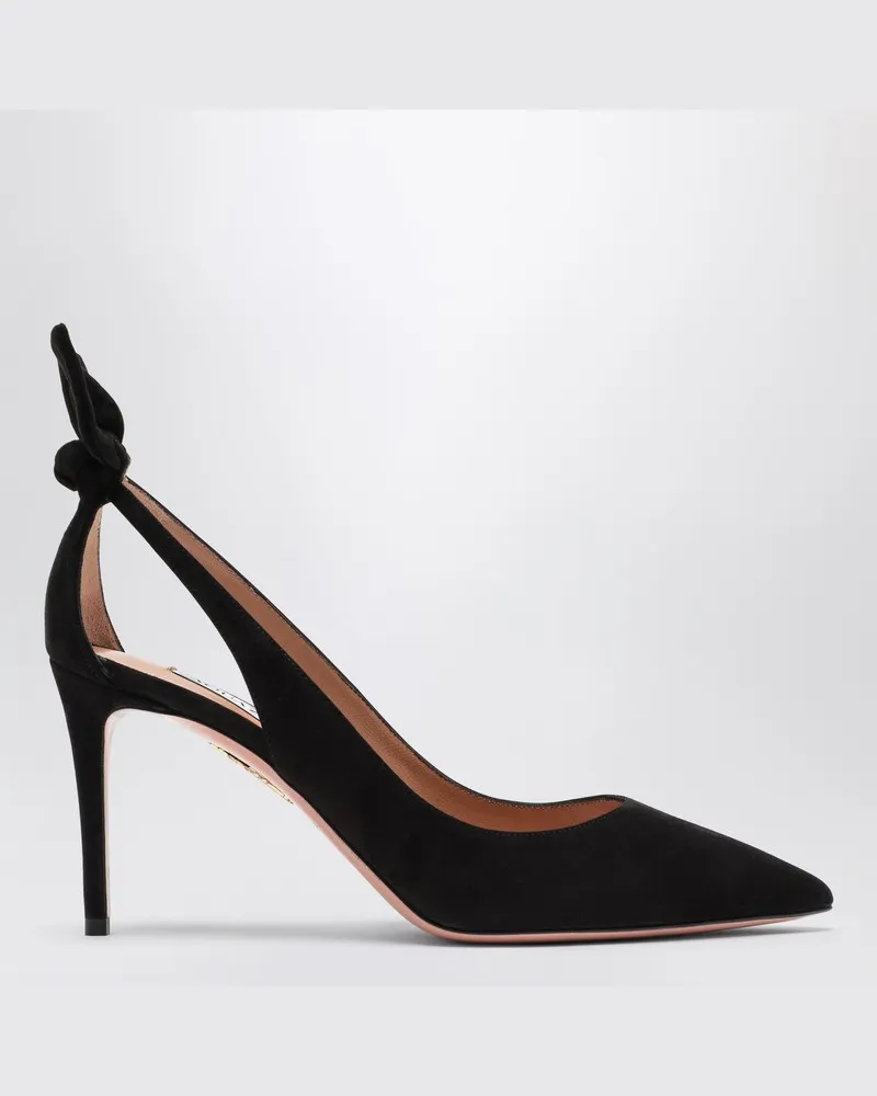 Aquazzura Schwarzes Deneuve-Pumps aus Wildleder Schwarz