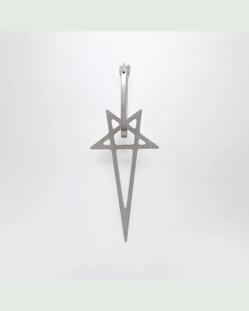 Rick Owens Ohrring mit Pentagramm aus Silber mit Palladium-Finish Metal