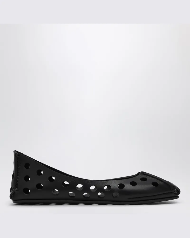 Alaïa Perfo schwarze perforierte Ballerinas Schwarz