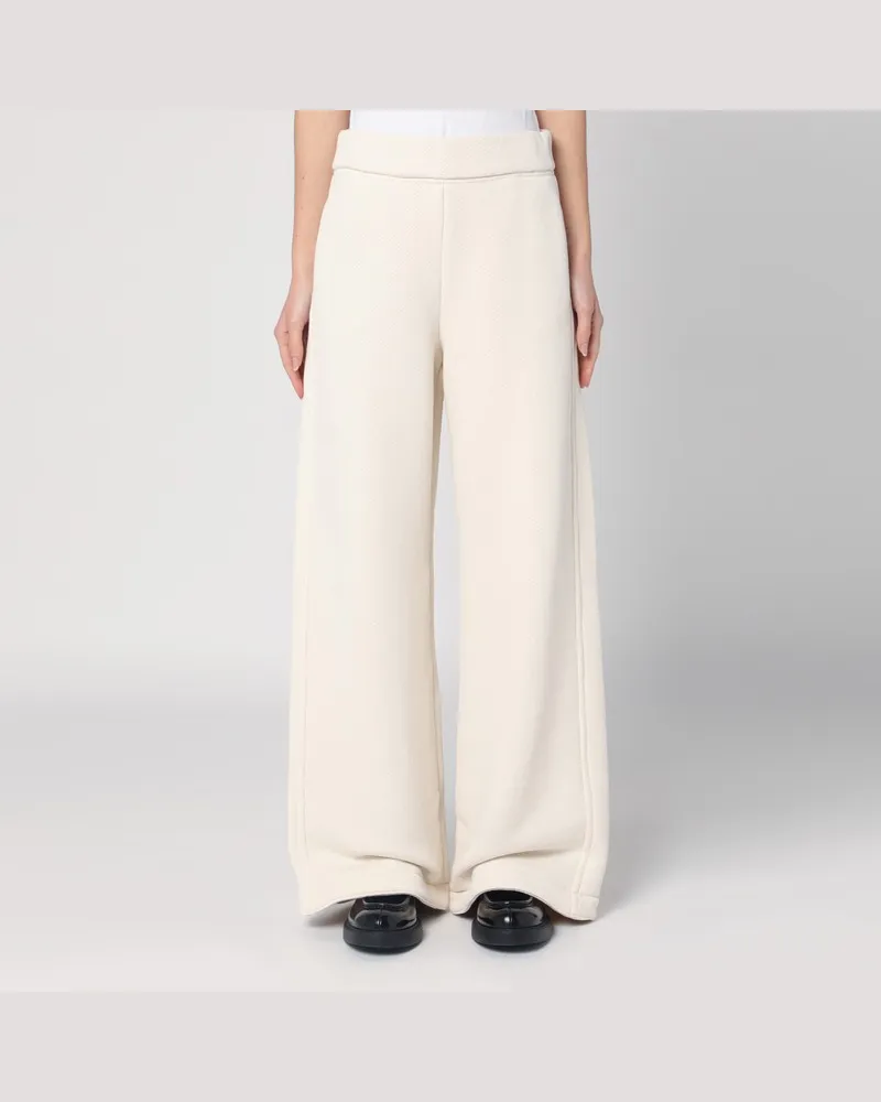 Max Mara Weiße Baumwoll- und Seidenhose Weiß