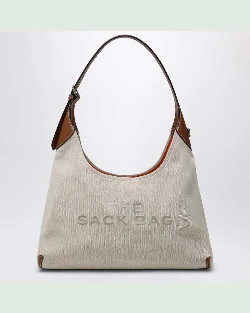 Marc Jacobs Sack Bag Beuteltasche aus Canvas und Leder Beige/Argan Beige