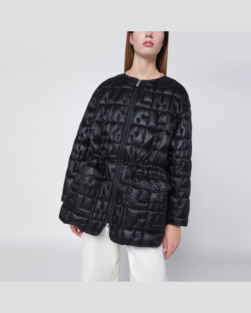Herno Schwarze Laminar Jacke aus gestepptem Ripstop Schwarz