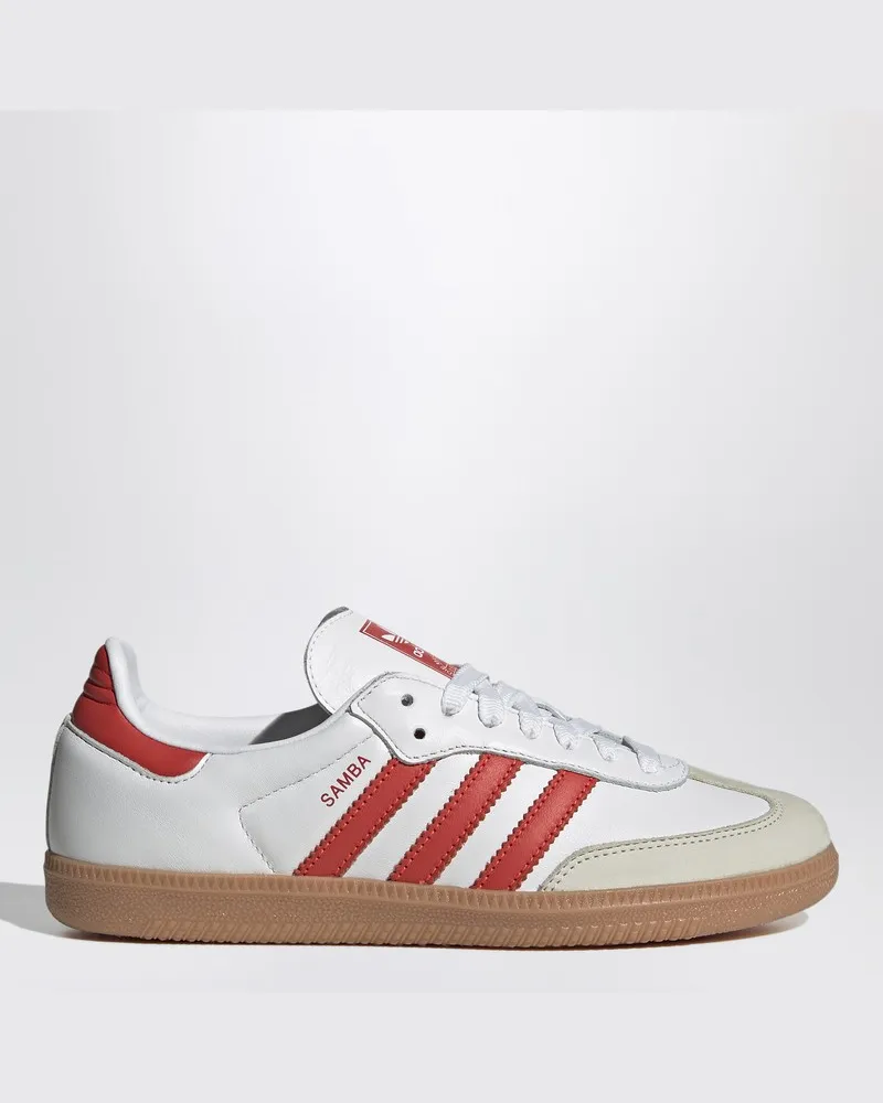 adidas Niedriger Samba OG weiß/rot Trainer Weiß