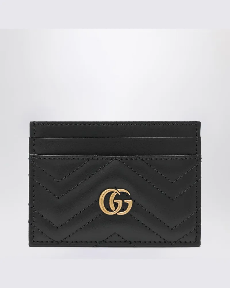 Gucci Schwarzes Kreditkartenetui GG Marmont 