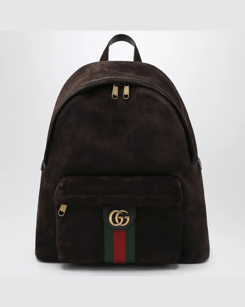 Gucci Mittelgroßer brauner Ophidia-Rucksack Brown