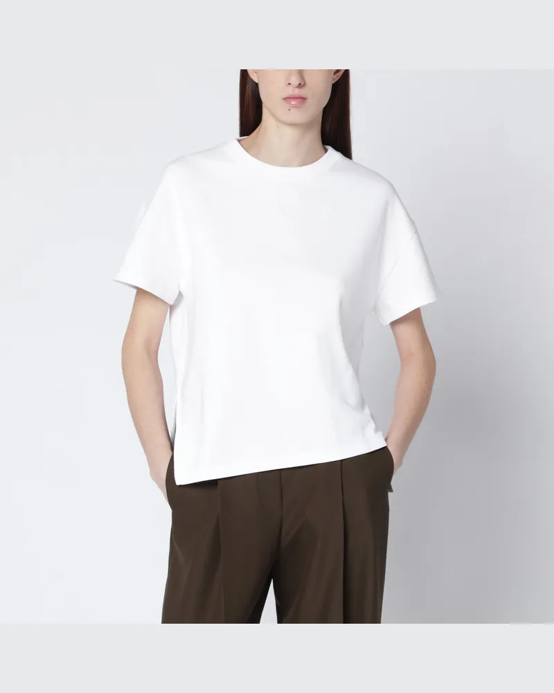 Loewe Weißes asymmetrisches T-Shirt aus Baumwollgemisch White