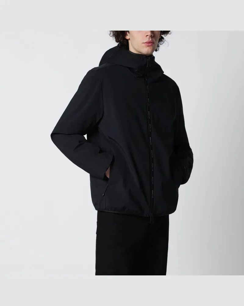 Moncler Kurze Steppjacke Batisse mit Kapuze in Schwarz 