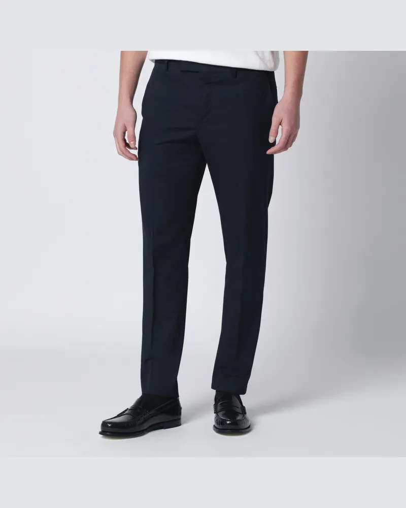 PT TORINO Blue slim-fit cotton-blend trousers Blue