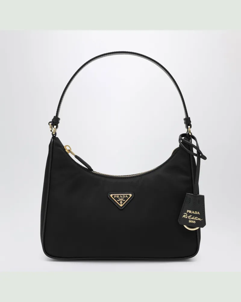 Prada Re-Edition 2005 Mini-Tasche aus schwarzem Re-Nylon und Saffiano-Leder Black
