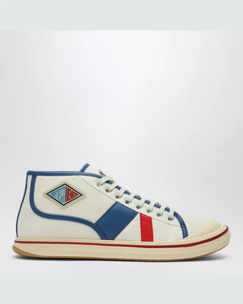 Bottega Veneta Eliot Sneaker in Weiß/Rot/Blau 