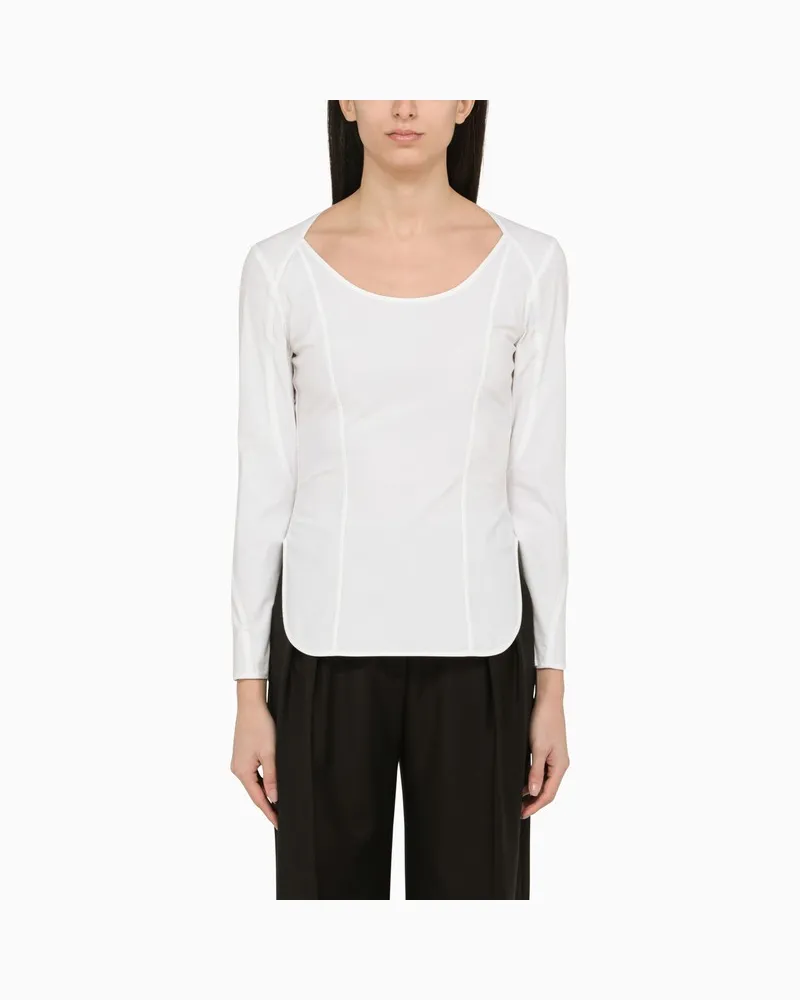 By Malene Birger Weiße Bluse aus Bio-Baumwolle Leyia Weiß