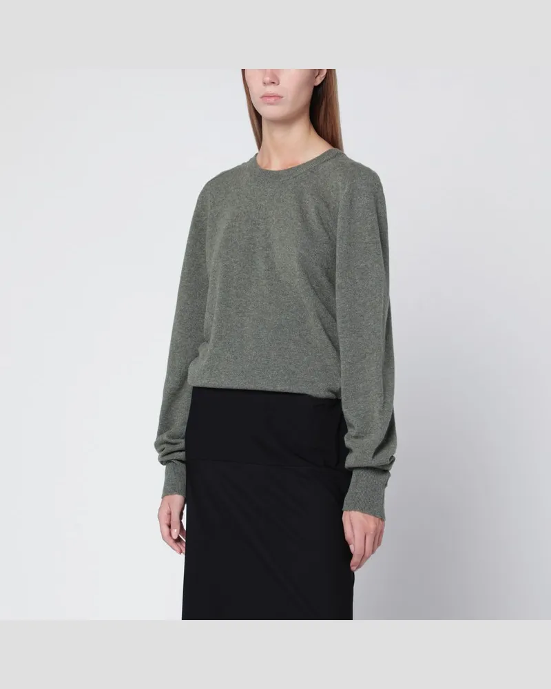 Maison Margiela Grün melierter Wollpullover Grün