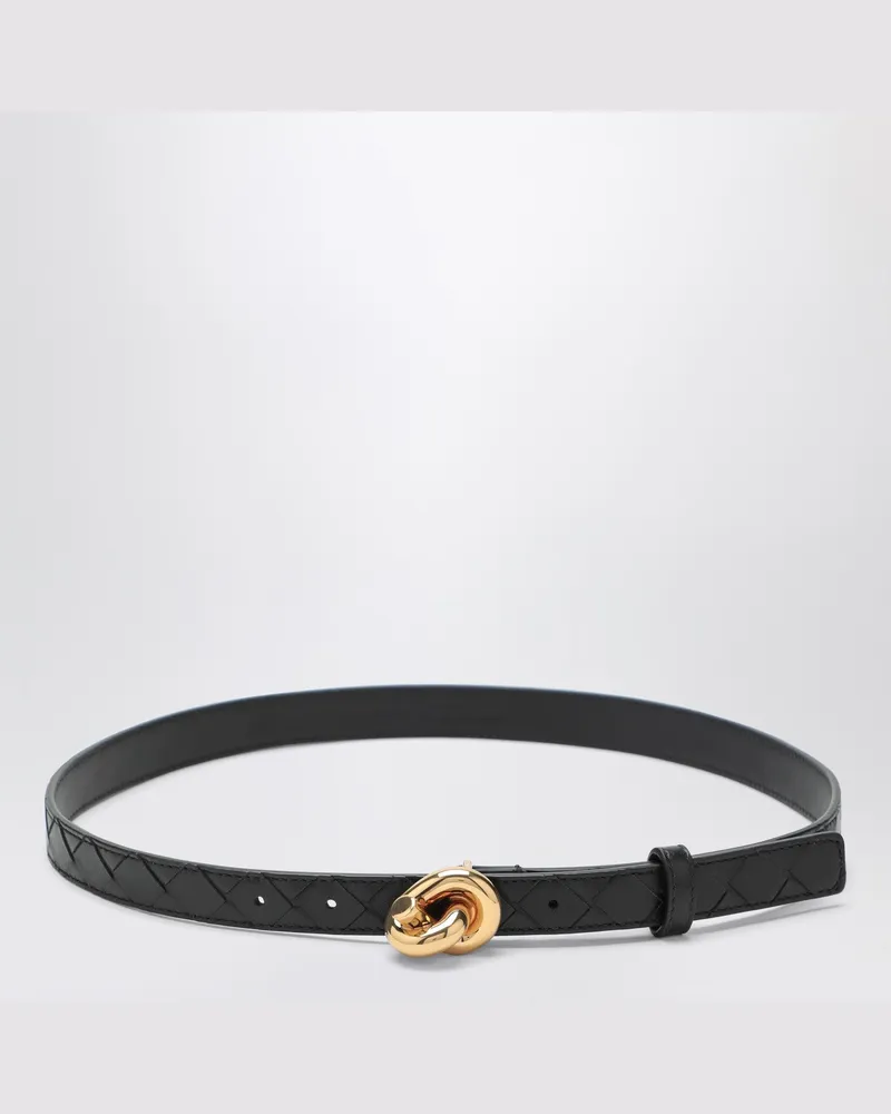 Bottega Veneta Schwarzer Knot-Gürtel in Intrecciato Black