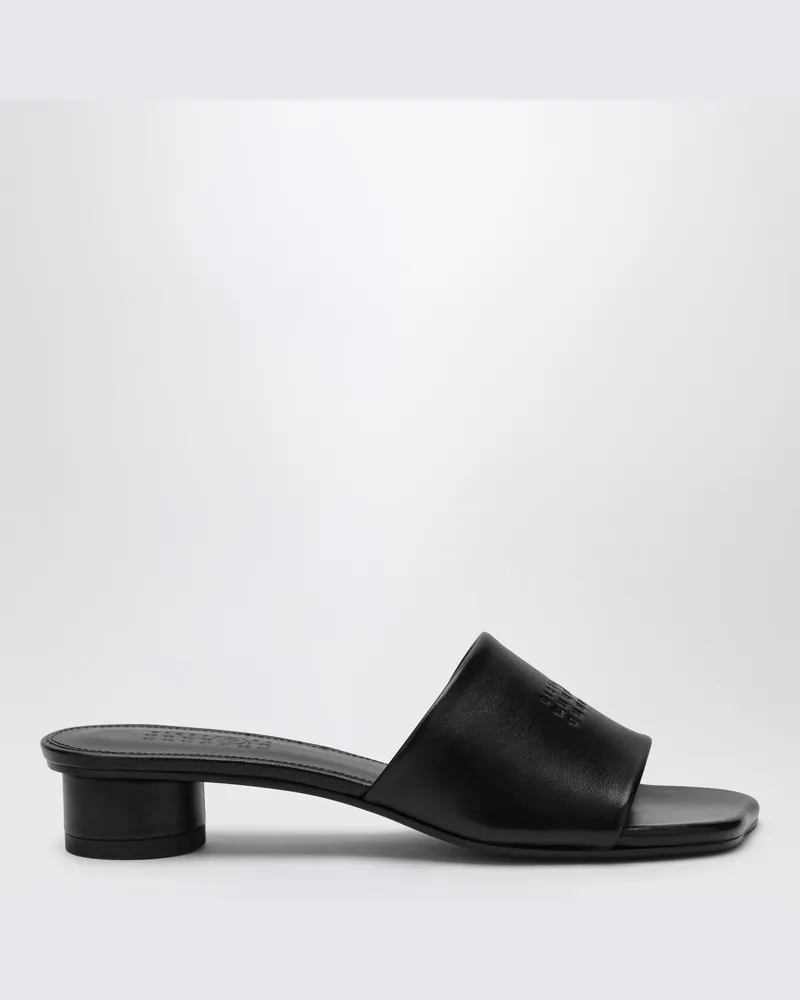 Maison Margiela Schwarze Anatomic Sandalen mit niedrigem Absatz Schwarz