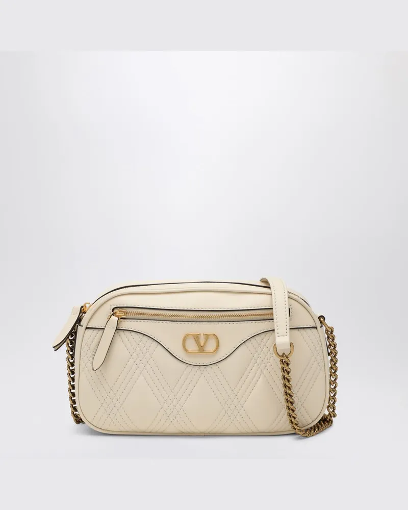 Valentino Garavani Butterfarbene Tasche mit Kette Quiltie 67 Weiß