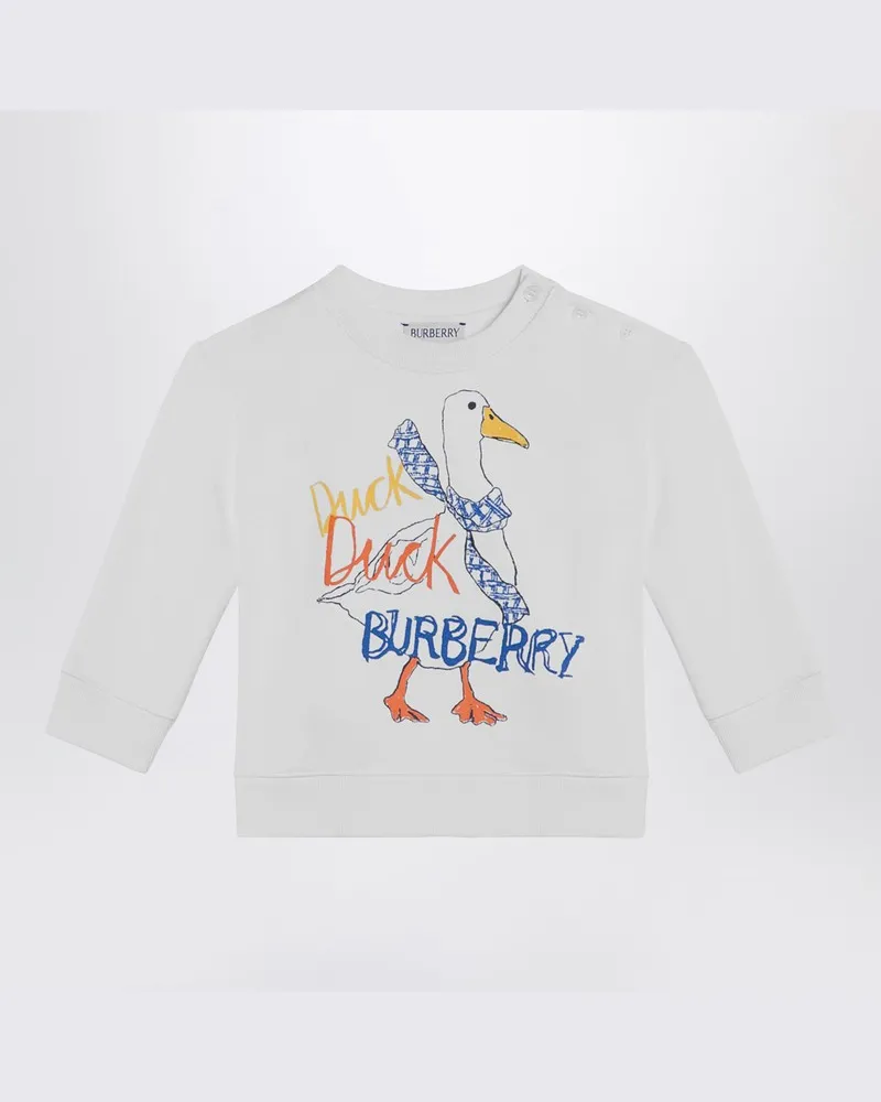 Burberry Weißes Sweatshirt mit Logodruck Weiß