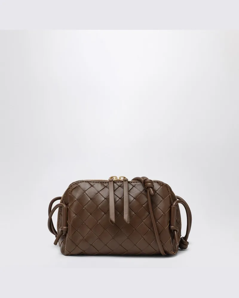 Bottega Veneta Intrecciato Concert Clutch in Haselnuss Braun