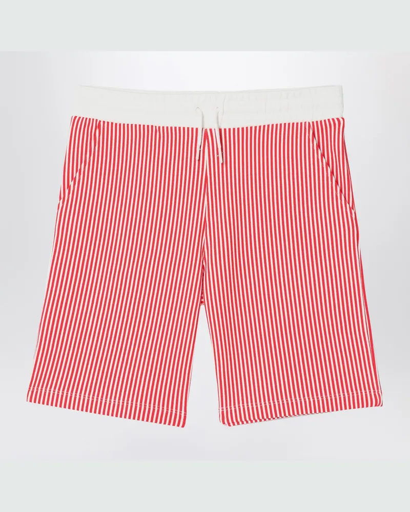 Kenzo Rot/weiß gestreifte Bermudashorts aus Baumwolle Red