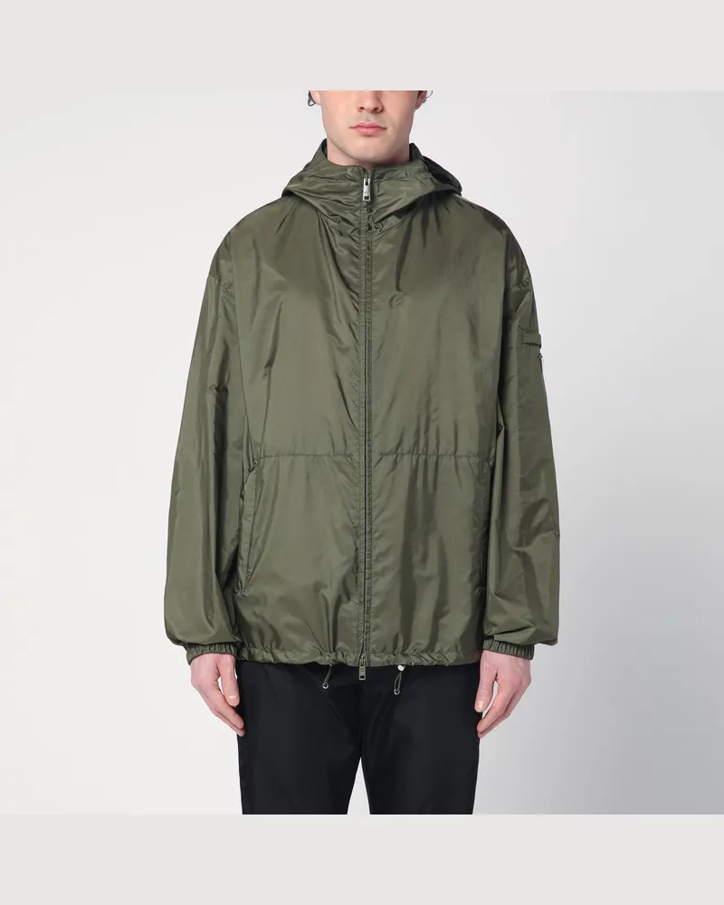 Prada Militärgrüne Jacke aus Re-Nylon Grün