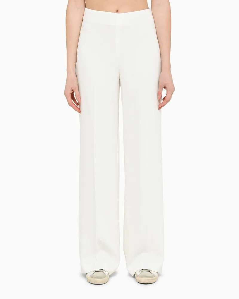 Stella McCartney Weite cremefarbene Hose White