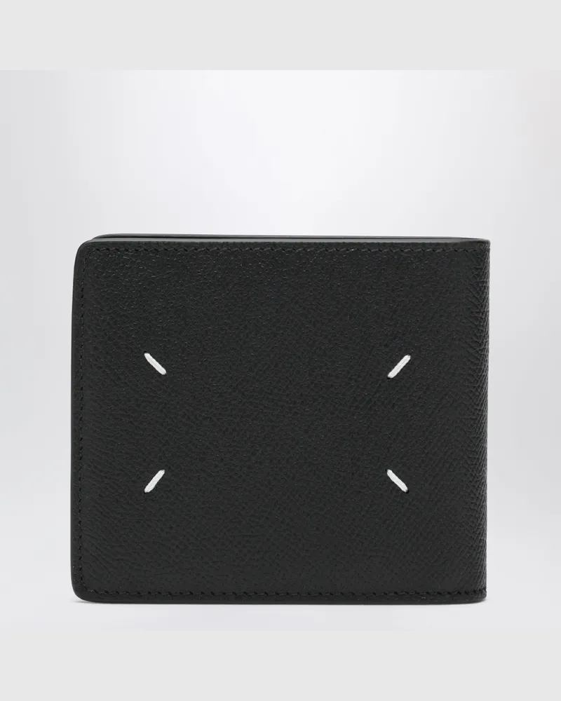 Maison Margiela Schwarzes Four Stitches Bi-Fold-Portemonnaie Black