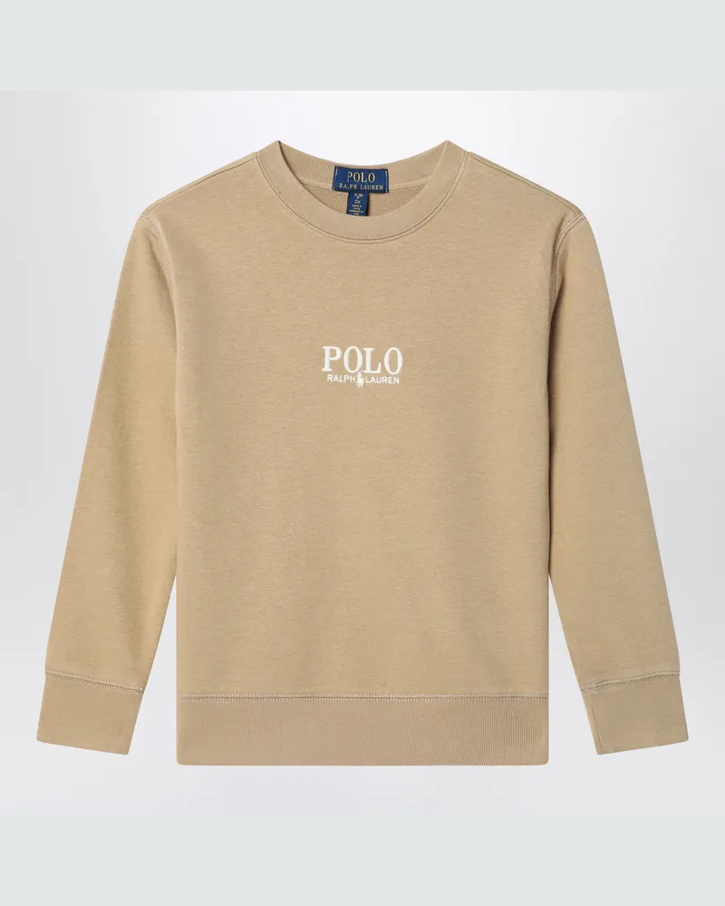 Ralph Lauren Beigefarbenes Sweatshirt aus Baumwolle mit Logo 