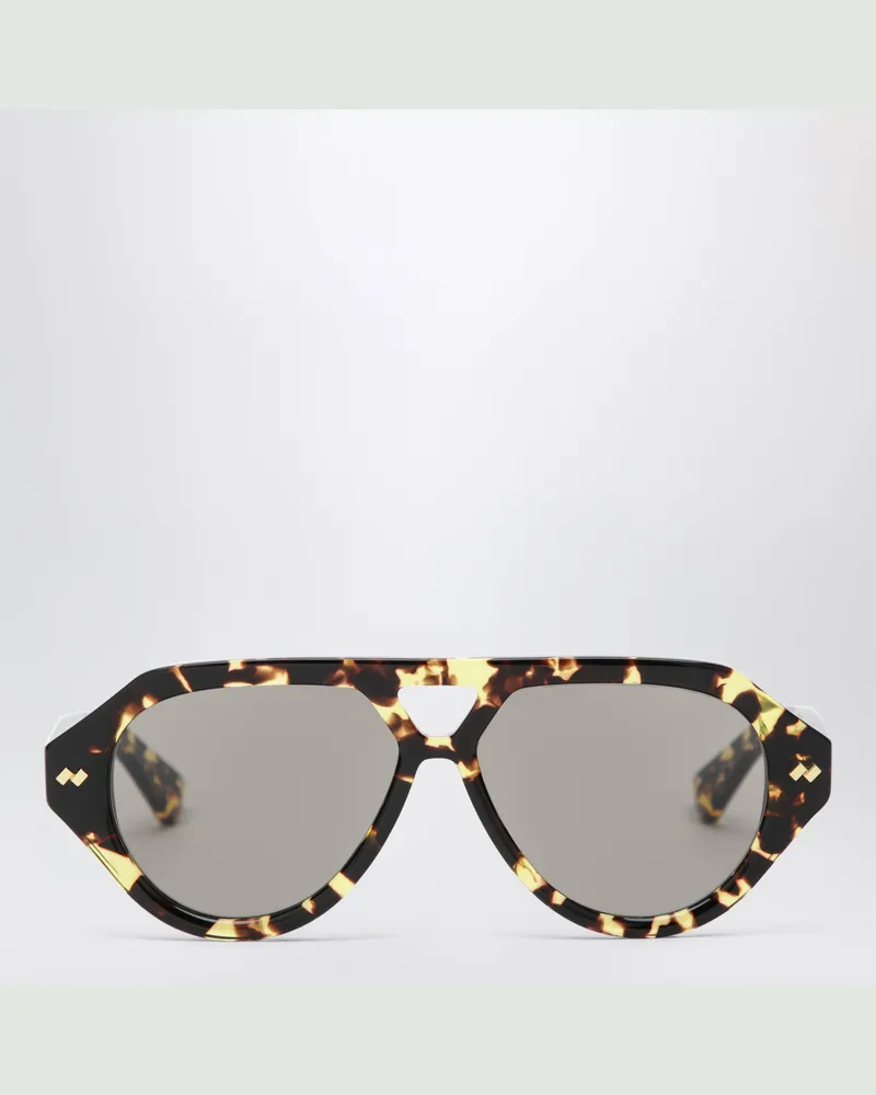 Bottega Veneta Aviator-Sonnenbrille Dizzy aus recyceltem Acetat in Havana Brown