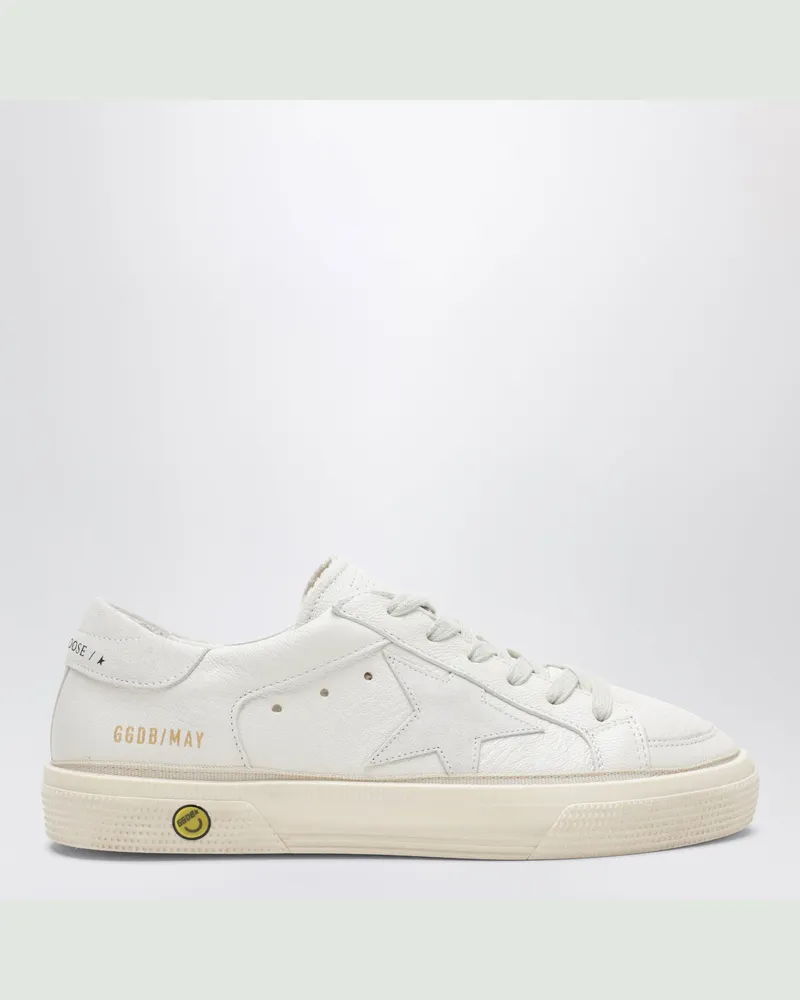 Golden Goose May Sneaker aus weißem Leder White