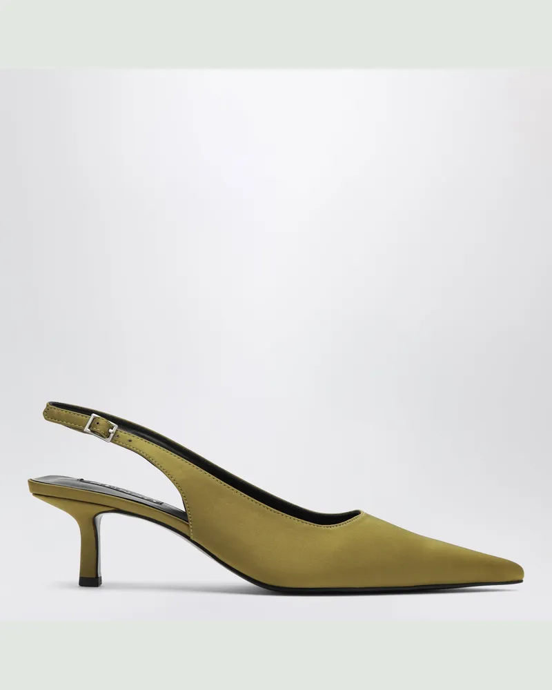 SENSO Olivgrüne Tamara Slingback-Pumps aus Satin Green