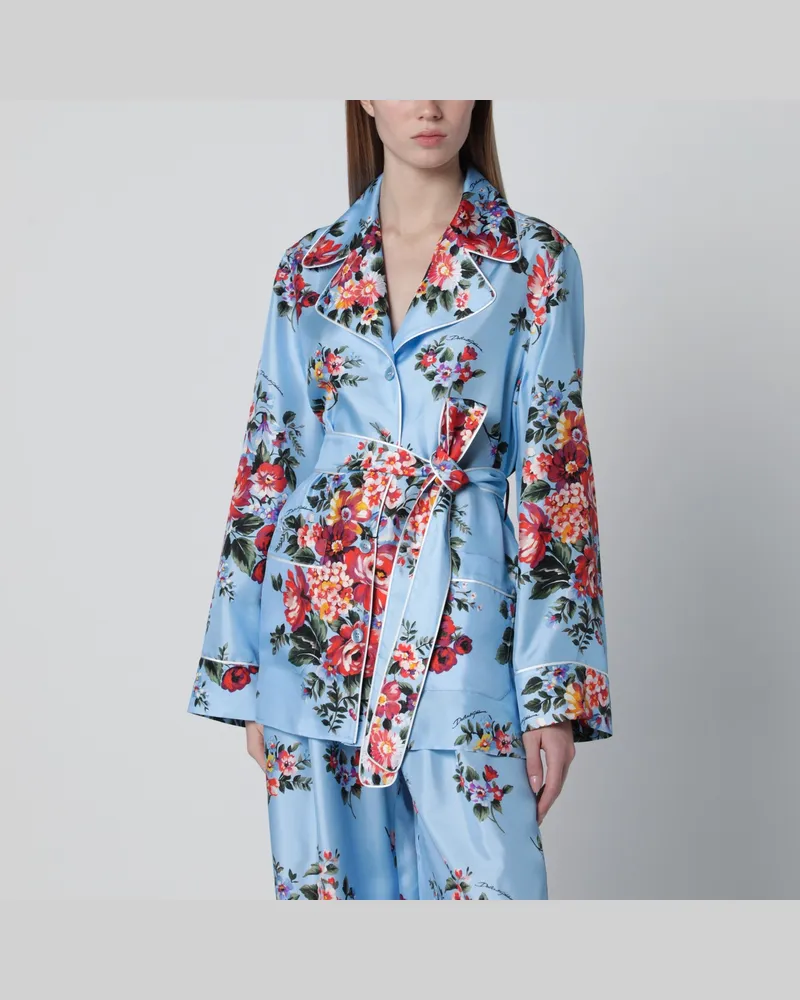 Dolce & Gabbana Vanity-Hemd aus Seidentwill mit Blumenprint 