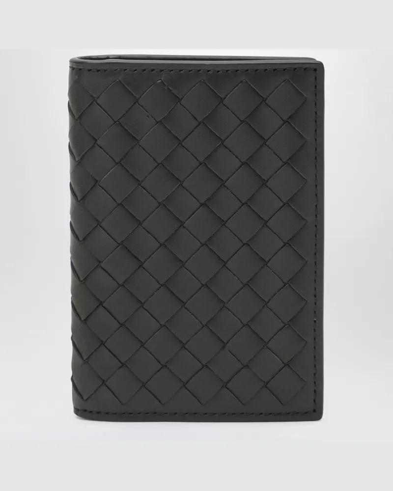 Bottega Veneta Braune vertikale Intrecciato Bi-Fold-Geldbörse Brown
