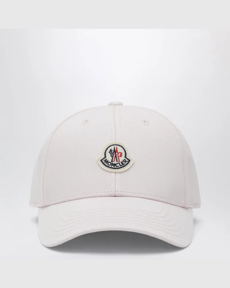 Moncler Rosa Baseballkappe mit Logo-Patch Pink