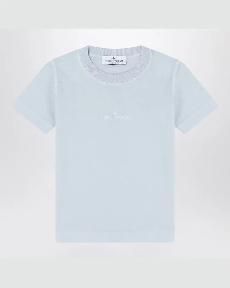 Stone Island Hellblaues T-Shirt mit Logo Light