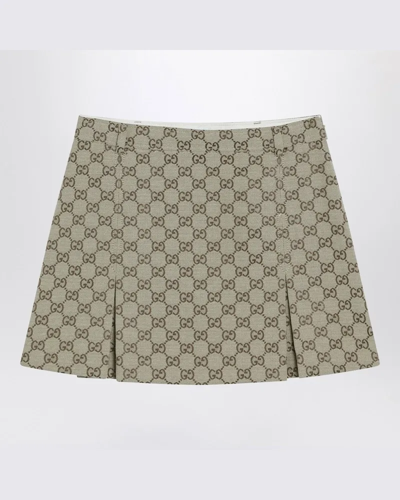 Gucci Rock aus GG Stoff in Kamel/Braun Beige