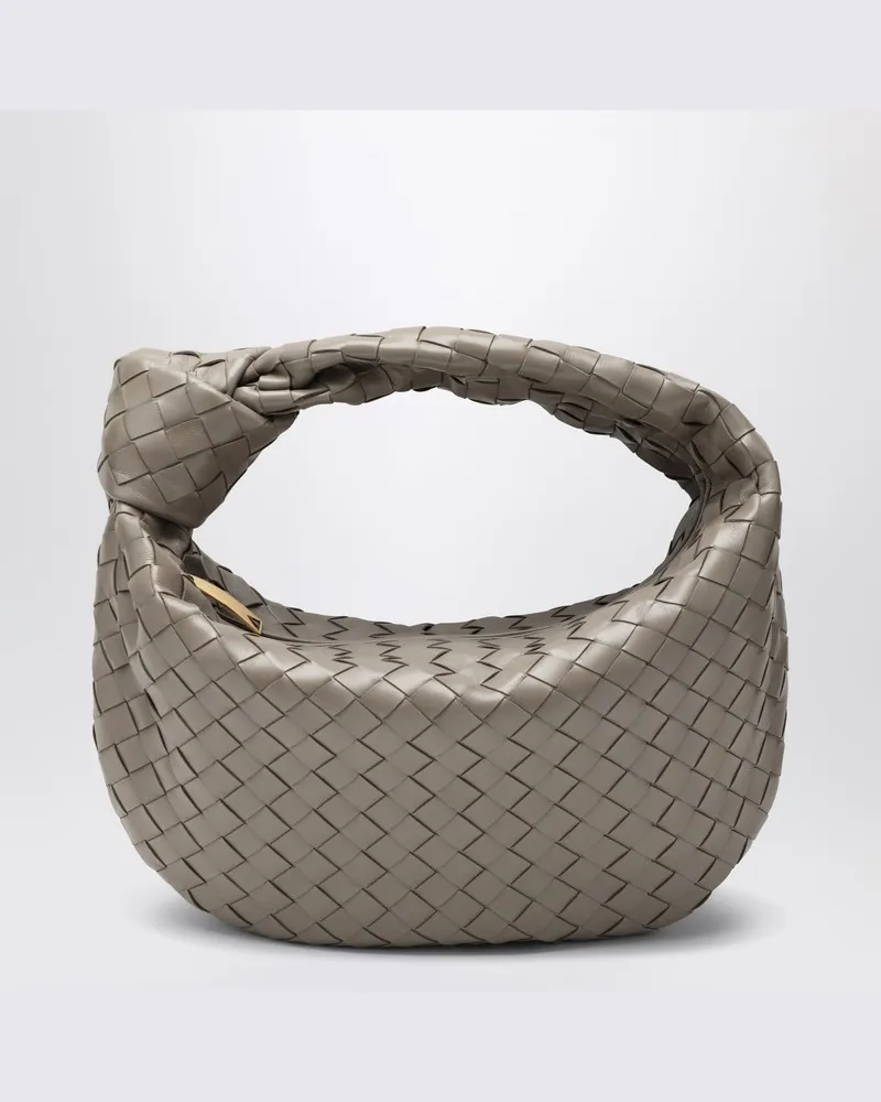 Bottega Veneta Kleine Jodie-Tasche in der Farbe Limestone Grau