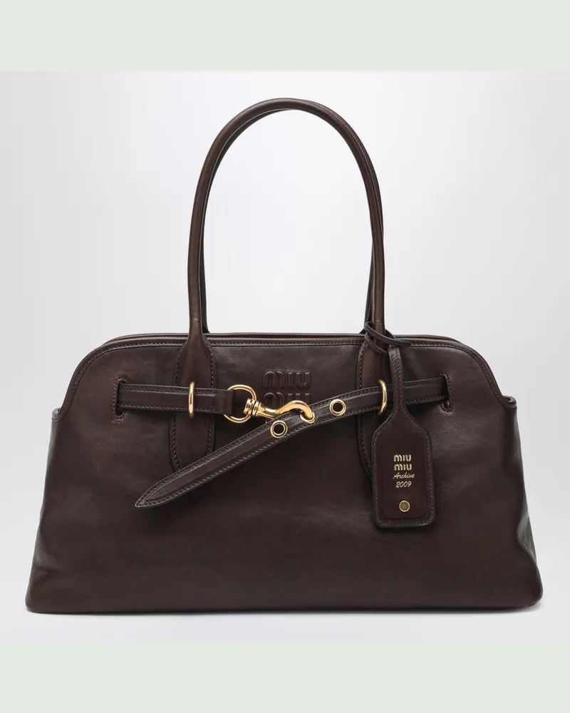 Miu Miu Aventure Large-Tasche in der Farbe Radica aus Nappaleder Brown