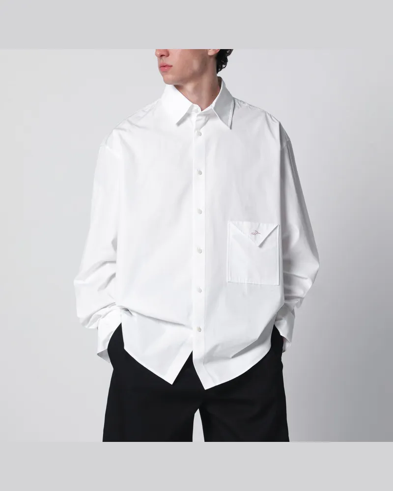 Jacquemus Weißes Nappe Hemd aus Baumwolle White