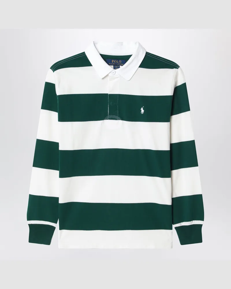 Ralph Lauren Grün-weiß gestreiftes Polohemd aus Baumwolle Multicolor